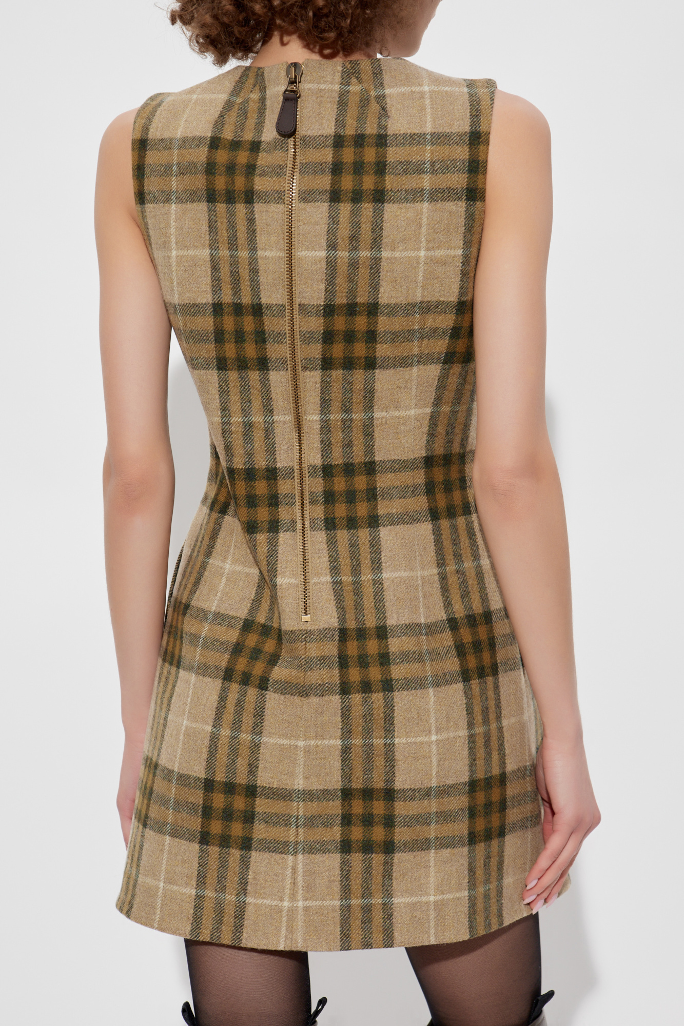 Burberry Wool dress with plaid pattern | Women's Clothing